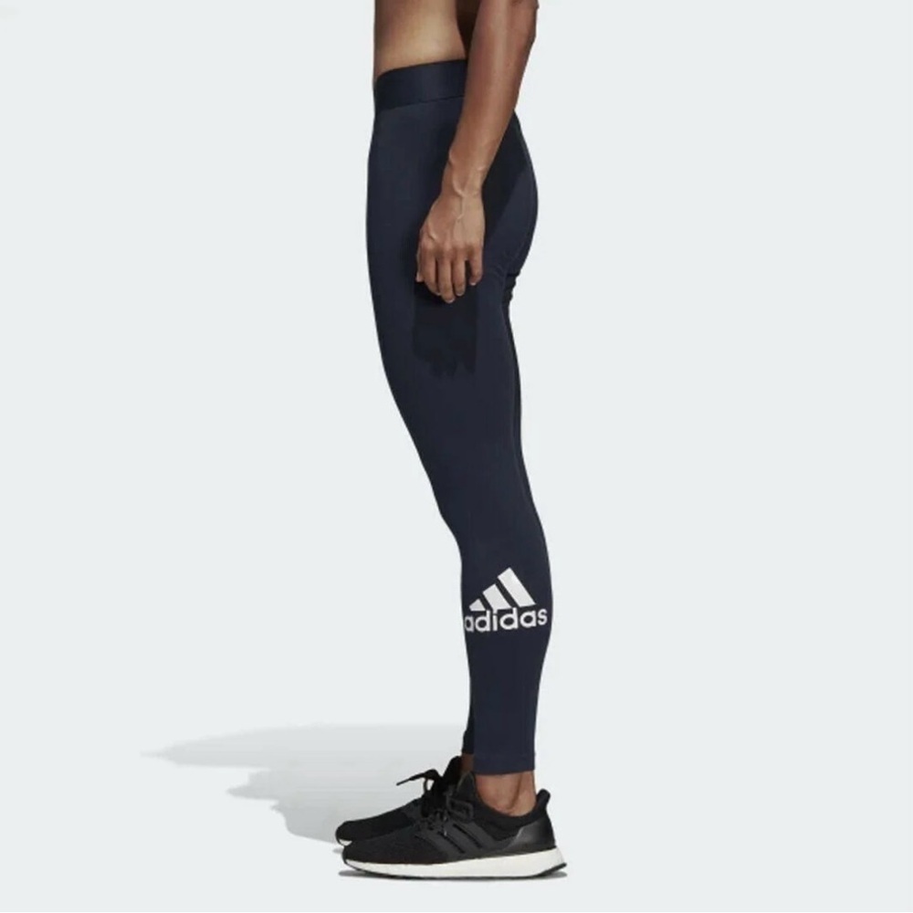 Adidas Womens Must Haves Badge of Sport Tights Legend Ink Blue High Rise Size 8